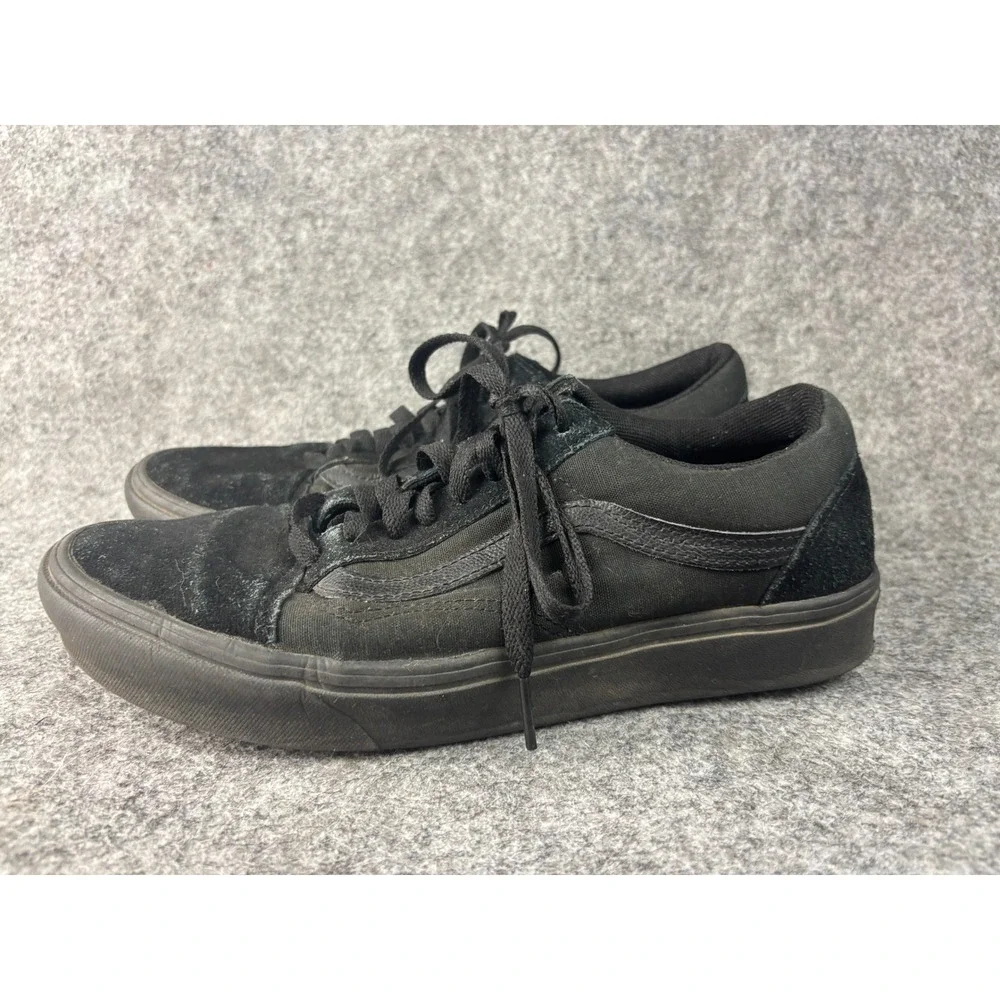Vans Old Skool ComfyCush Mens Size 8.5 Black Suede Canvas Skate Shoes